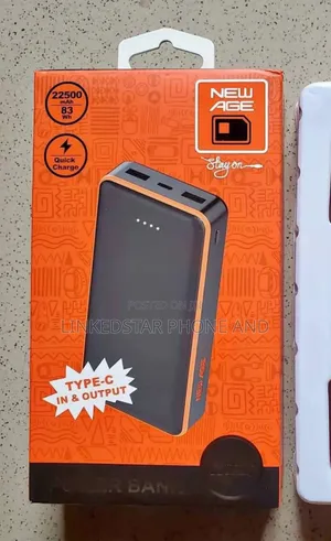 New Age 22500mah Power Bank (With 3a Type-C Input Output Port)
