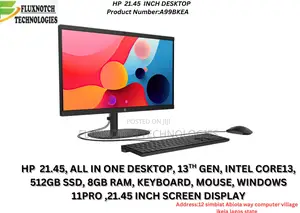 New Desktop Computer HP AiO 22 8GB Intel Core I3 SSD 512GB
