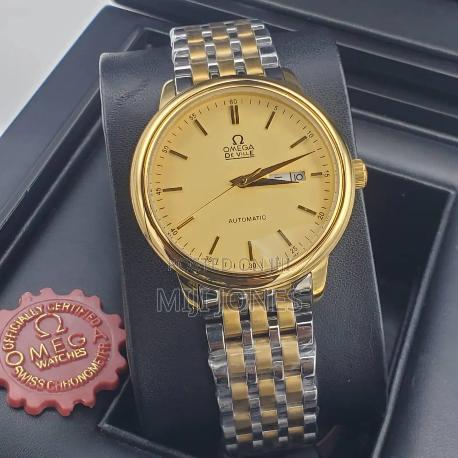 Omega De Ville Inspired Replica Watch - Chain Strap, Open Back