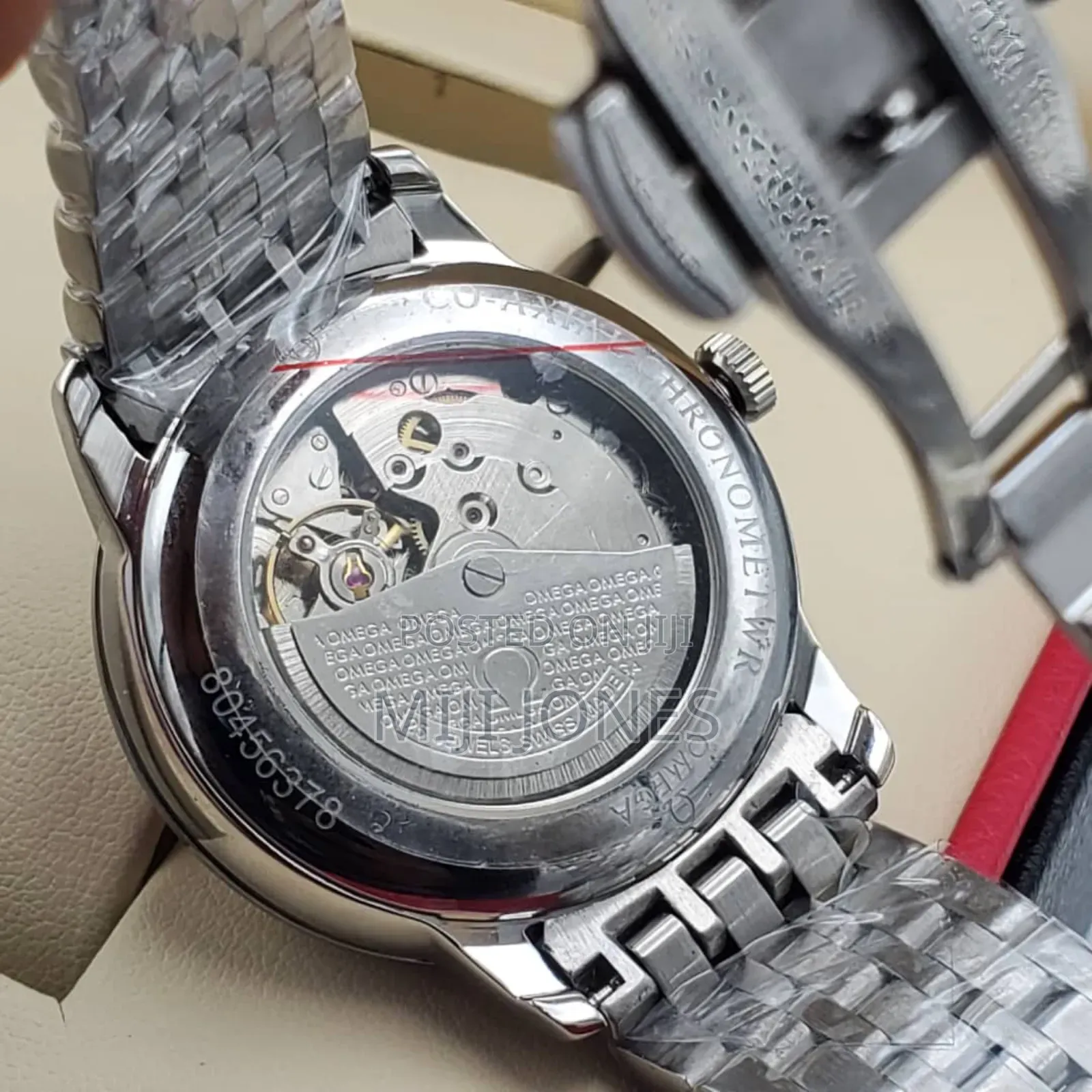Omega De Ville Inspired Replica Watch - Chain Strap, Open Back