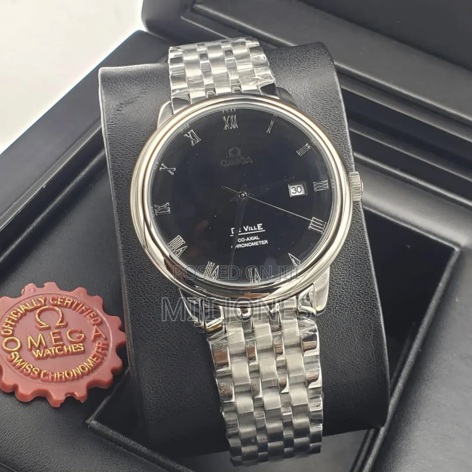 Omega De Ville Inspired Replica Watch - Chain Strap, Open Back