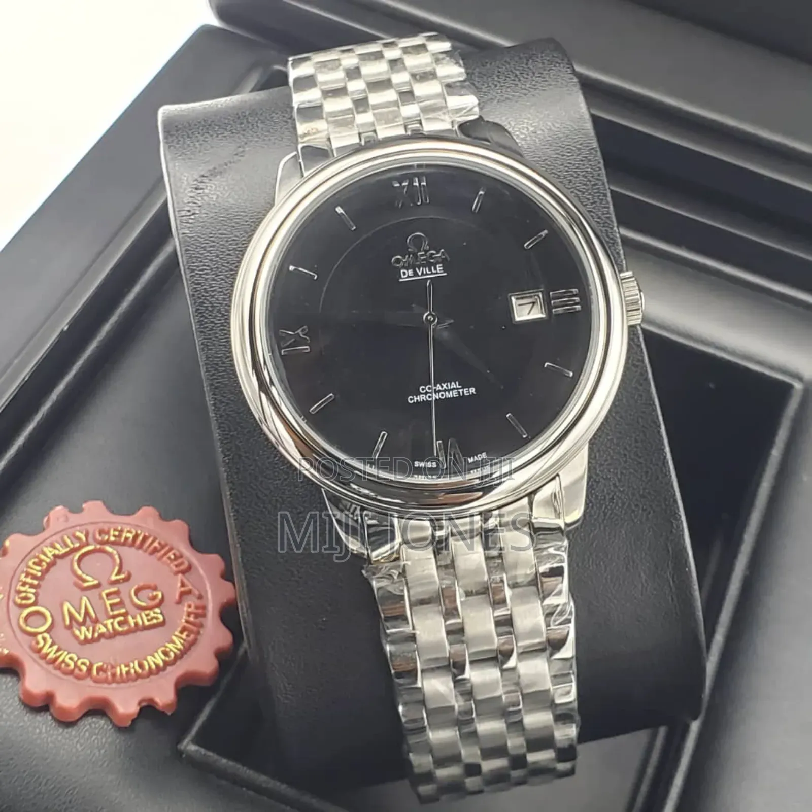 Omega De Ville Inspired Replica Watch - Chain Strap, Open Back
