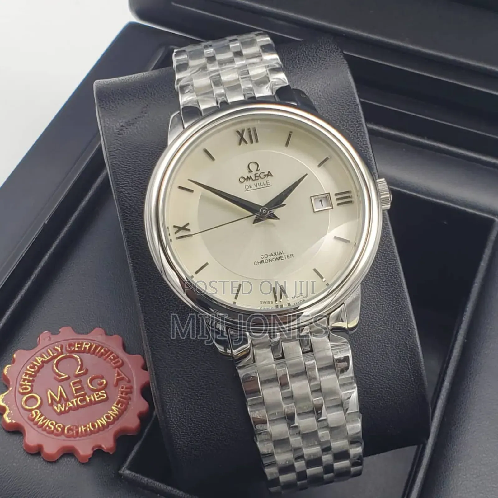 Omega De Ville Inspired Replica Watch - Chain Strap, Open Back