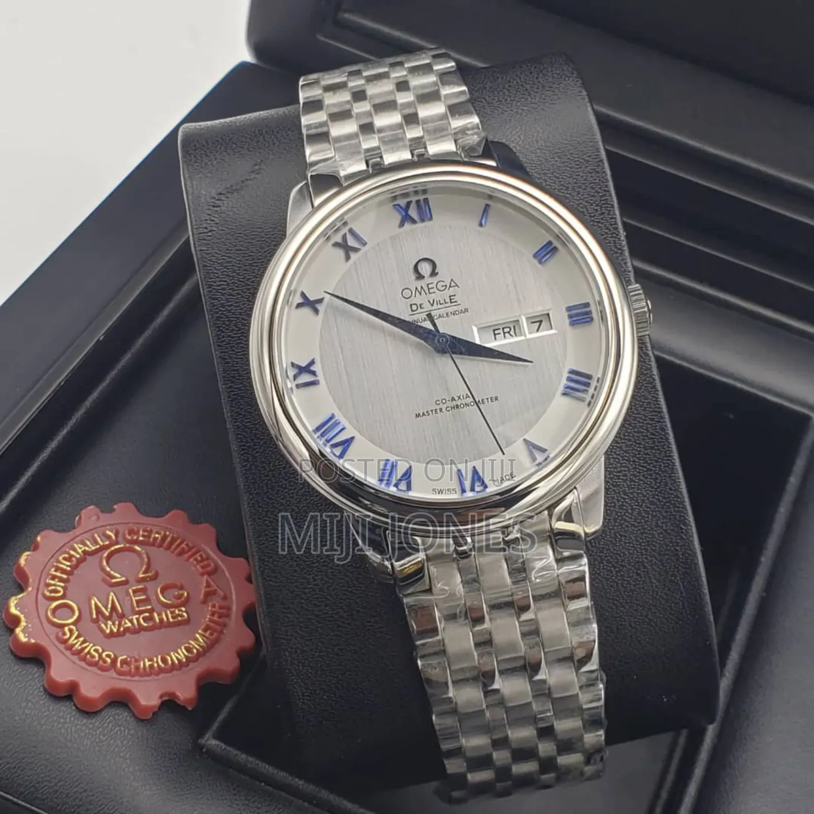 Omega De Ville Inspired Replica Watch - Chain Strap, Open Back