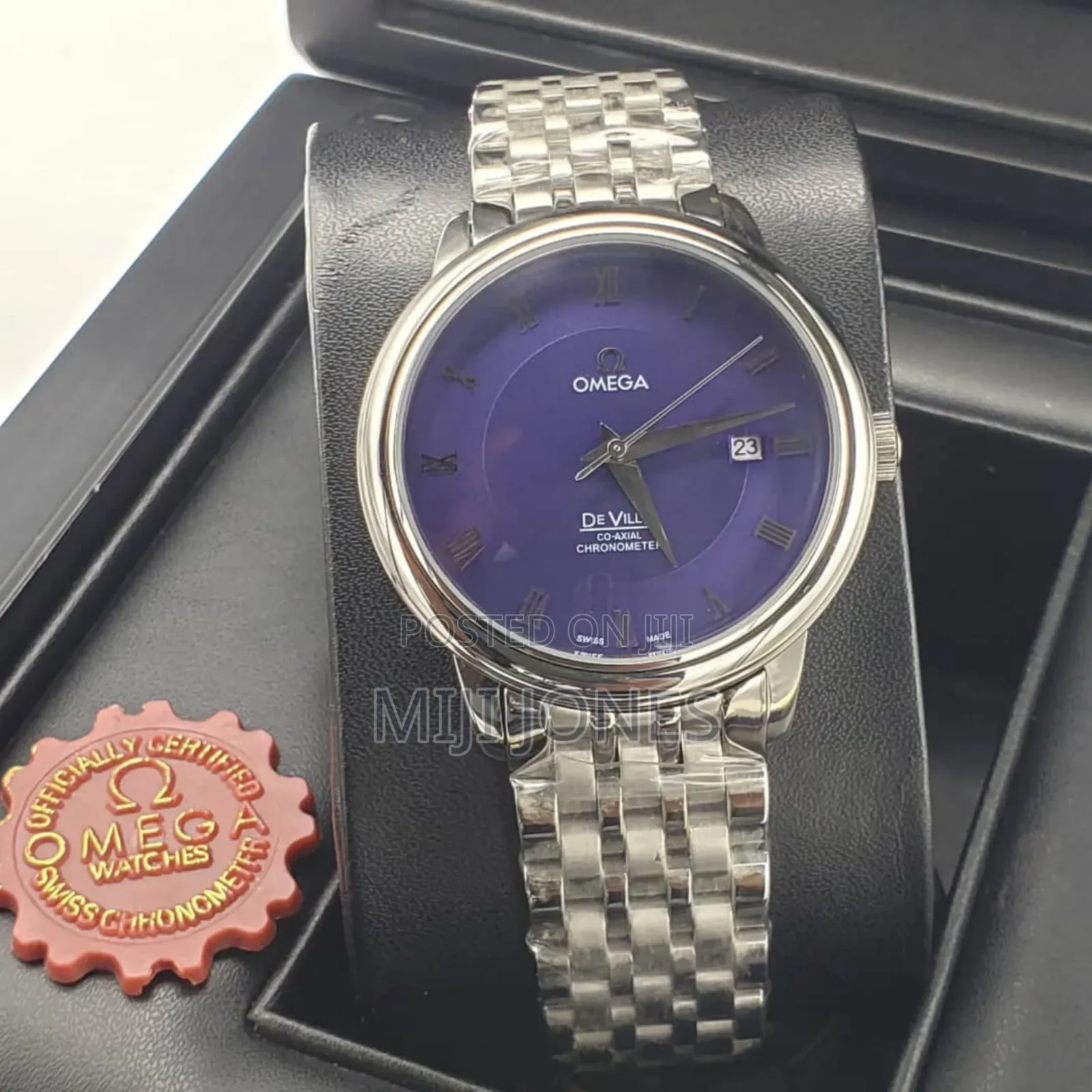 Omega De Ville Inspired Replica Watch - Chain Strap, Open Back