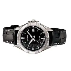 Casio LTP-1308l-1avdf Black Leather Strap Watch for Women