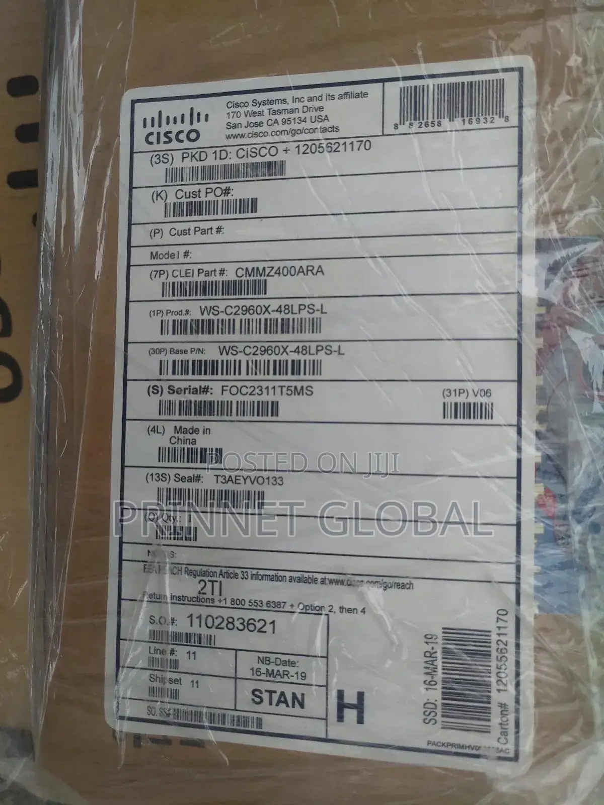 Cisco Switch Ws-C2960x-48lps-L