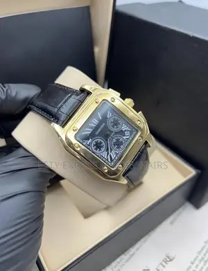 High Quality Luxury Cartier Leather Wristwatch