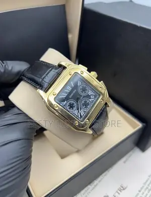 High Quality Luxury Cartier Leather Wristwatch