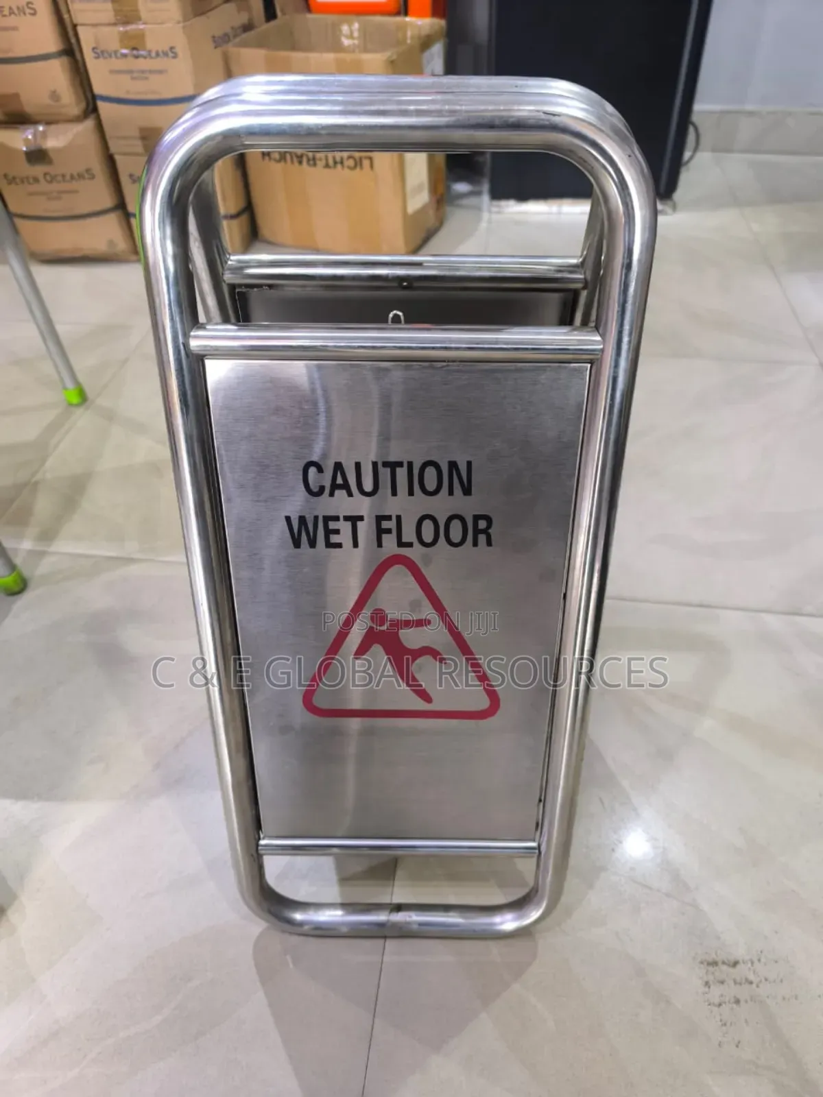 Stainless Caution Wet Floor