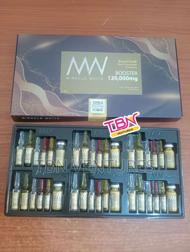Miracle White Royal Gold Booster Glutathione 120,000mg Inj for sale - TBN  VENTURES  Price:  90,000 on Jiji.ng [Amuwo-Odofin]