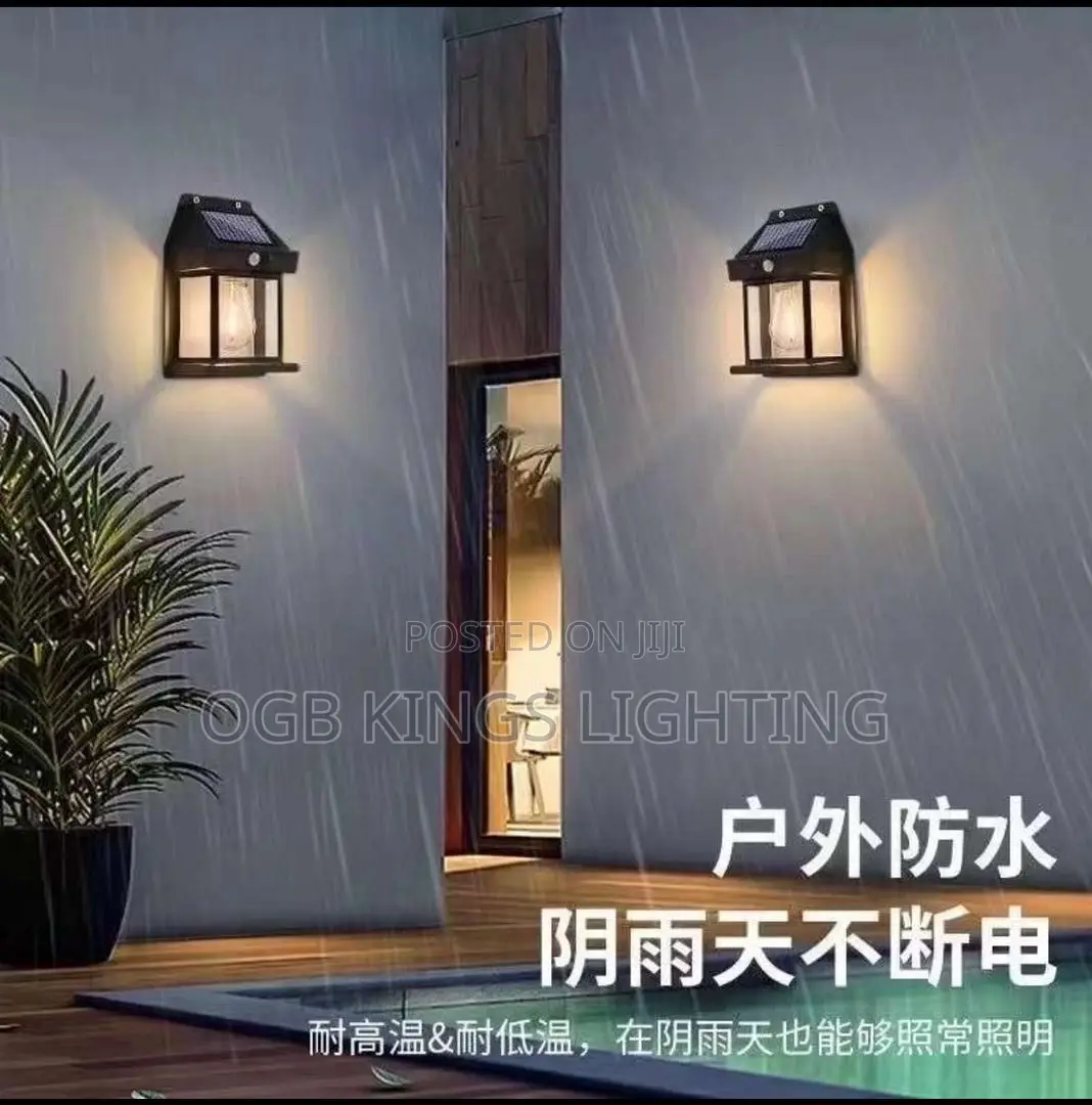 Solar Tungsten Wall Light Outdoor Motion Senser Modes Solar Induction