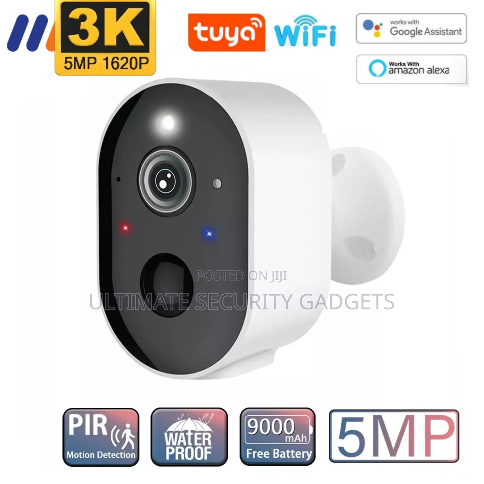 Wifi Tuya Smart Rechargeable Ip Waterproof Camera