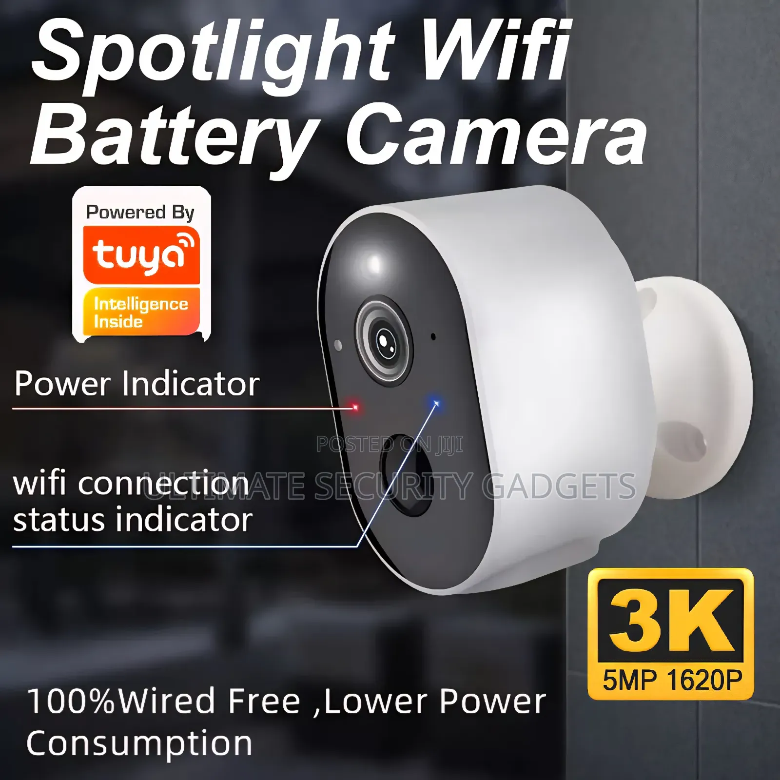 Wifi Tuya Smart Rechargeable Ip Waterproof Camera