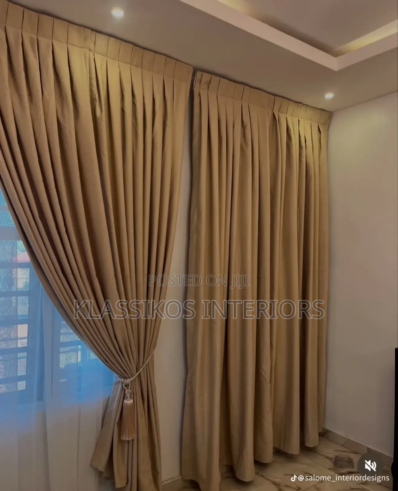 Box Pleat Turkish Curtain (Free Installation)