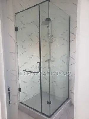 Portable Shower Cubicle (10mm Clear Glass) – Easy Install In Lagos