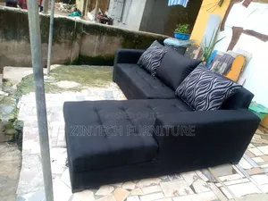 Black Color L Shape Couch
