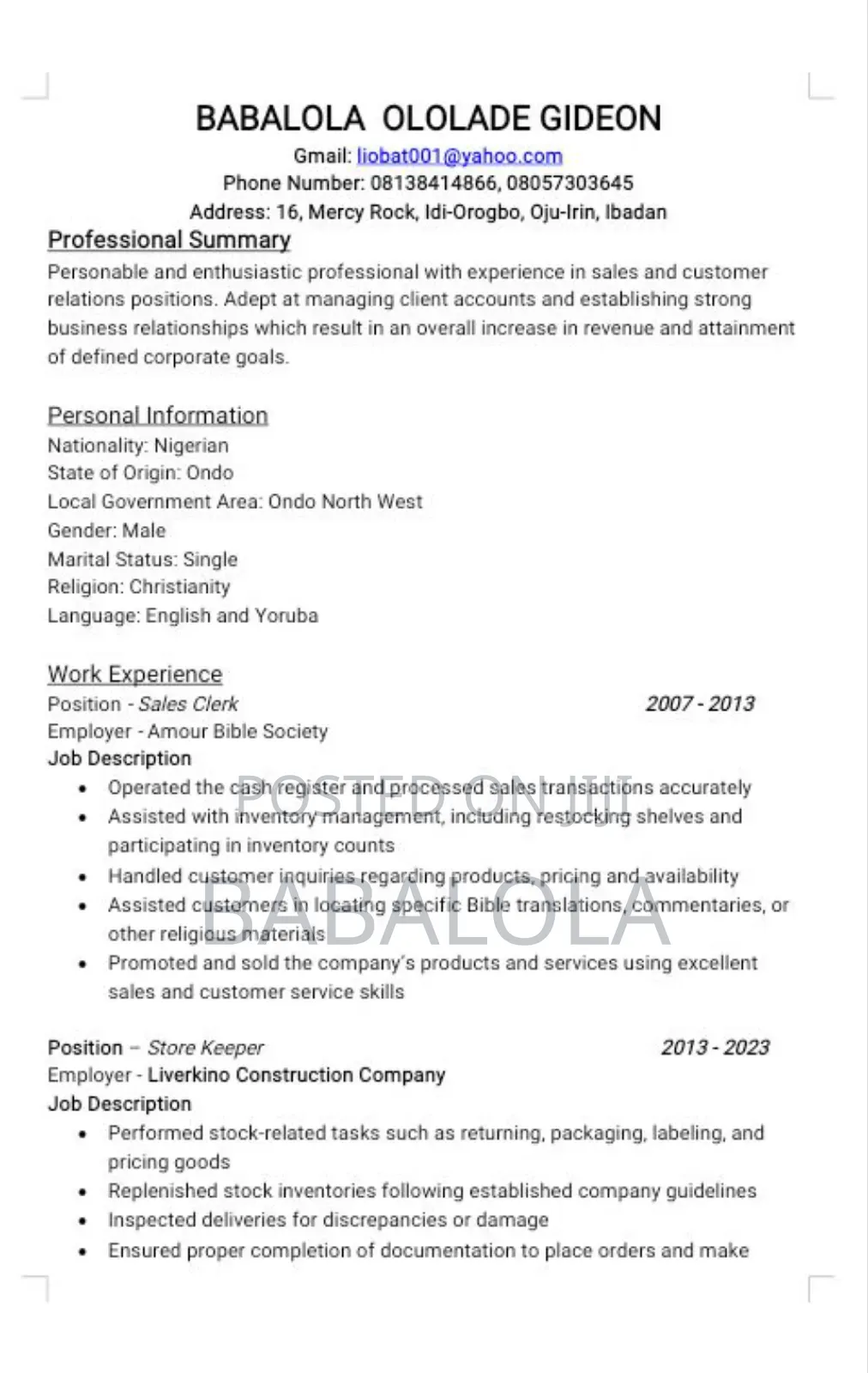 Storekeeper