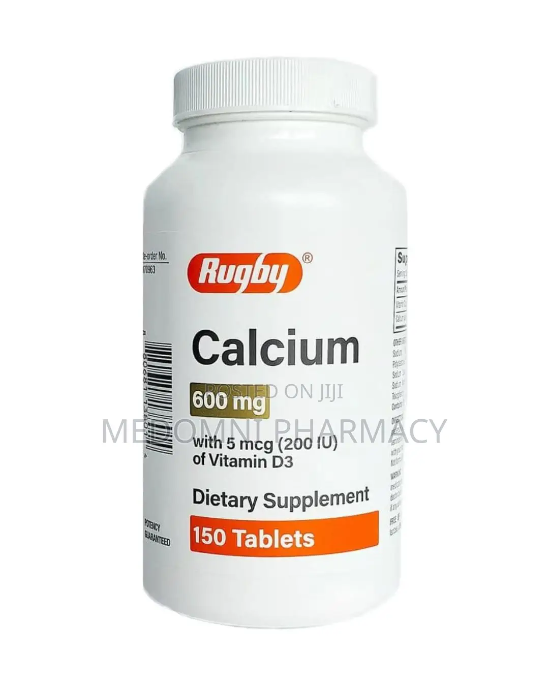Rugby Calcium 600mg – Bone Teeth Support, 60 Tablets