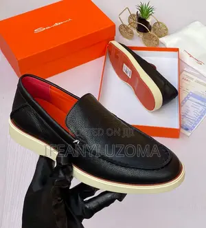 Santoni Luxury Leather Loafers Shoe