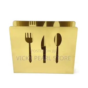 Stainless Steel Gold Serviette Holder