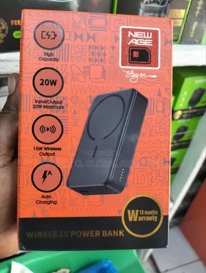 New Age Wireless Power Bank 20,000mah ,20w.