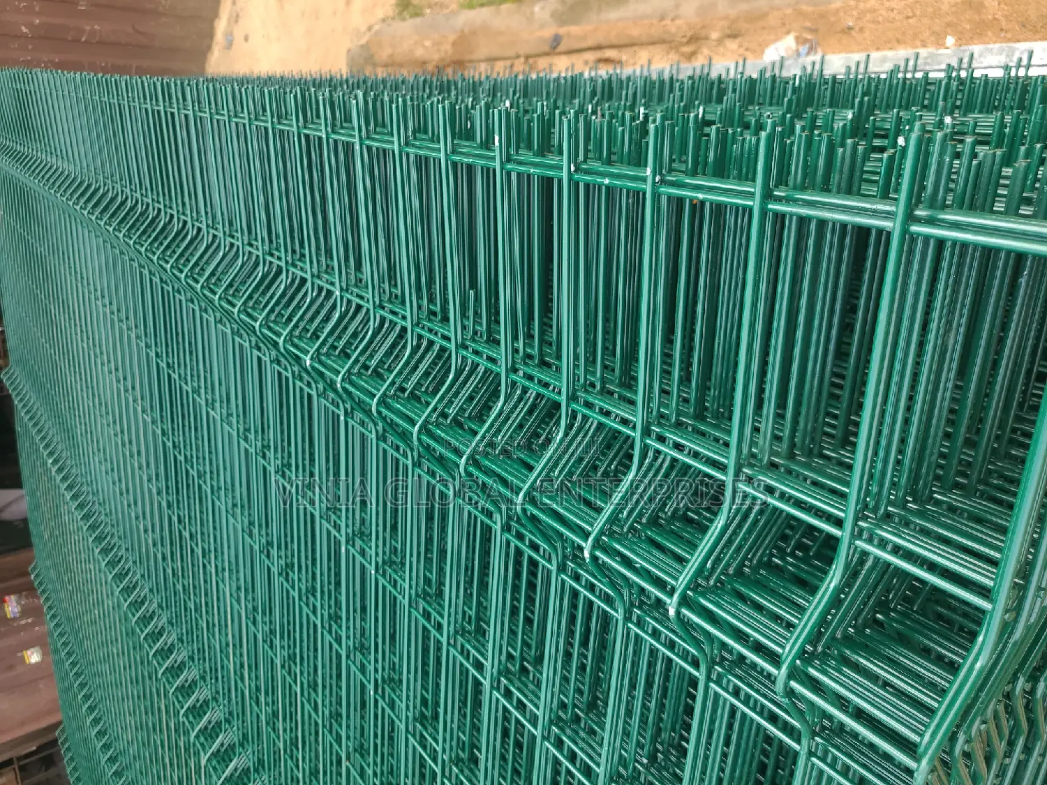 Green Coated - Panel Mesh Fencing Wire