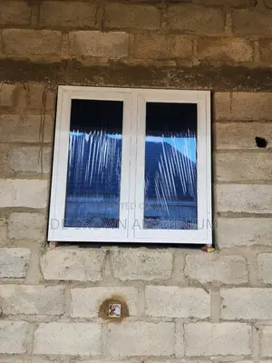 Modern Aluminium Casement Windows With Blue Reflective Glass Lagos
