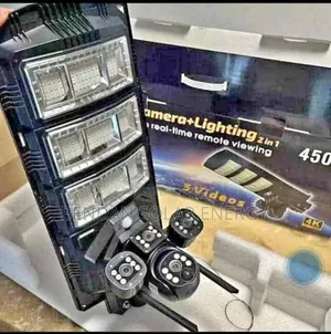 Solar Security Street Light With Triple Lens Camera – All in One
