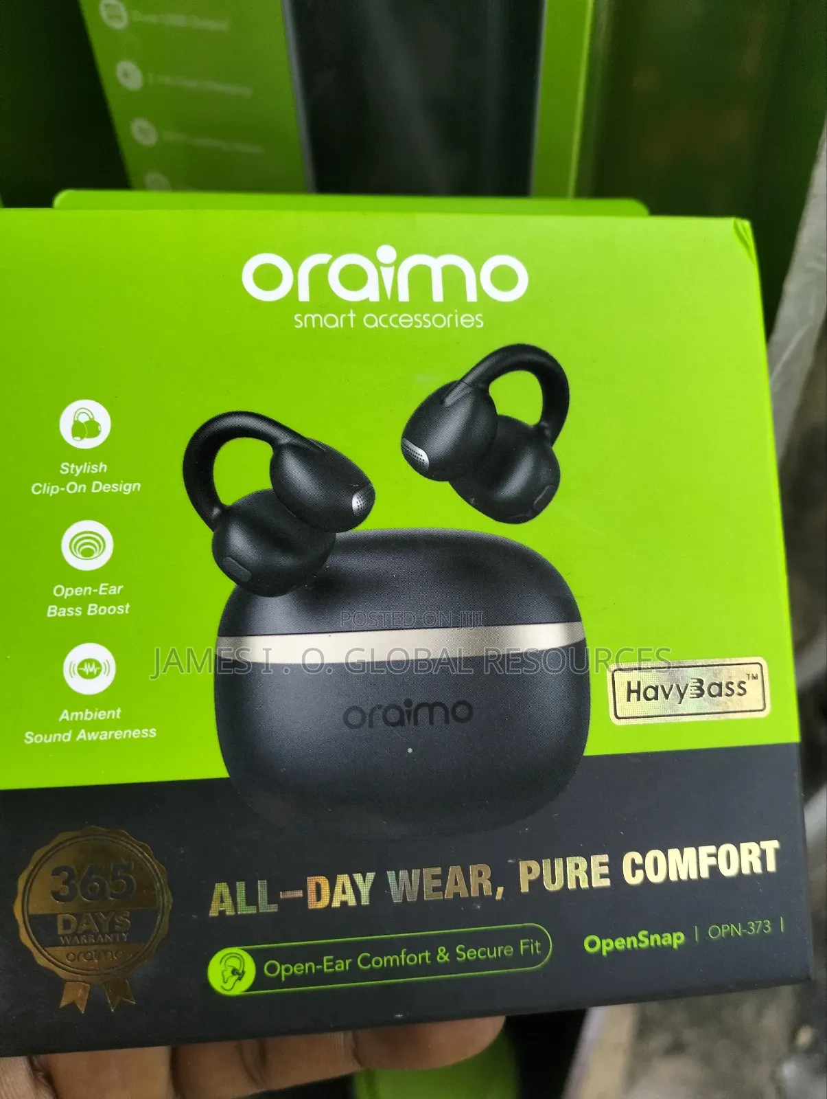 Oraimo Bluetooth Ear Buds, Open Snap