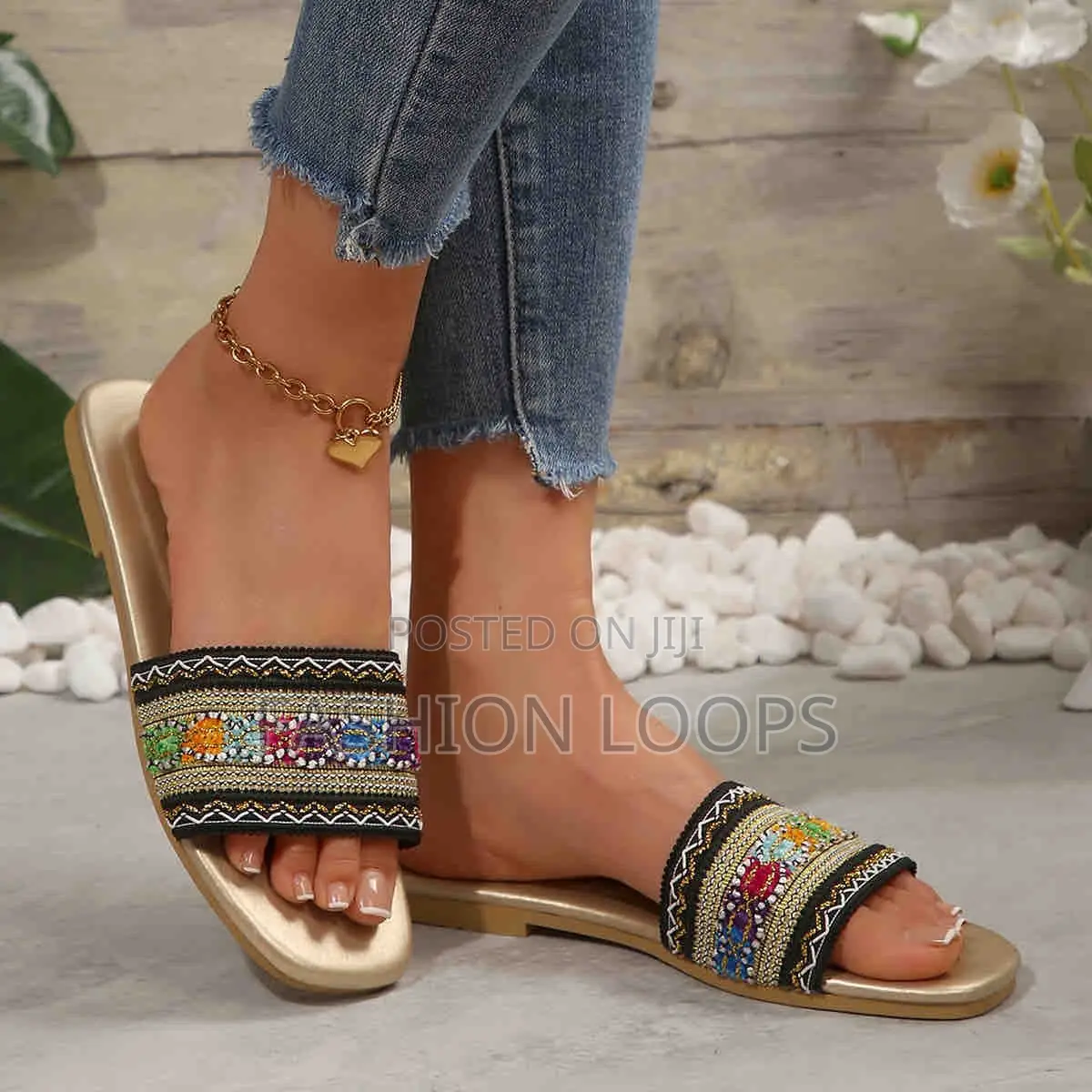 Bohemian Flat Slippers
