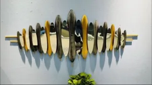 Modern Wave Mirror Wall Decor