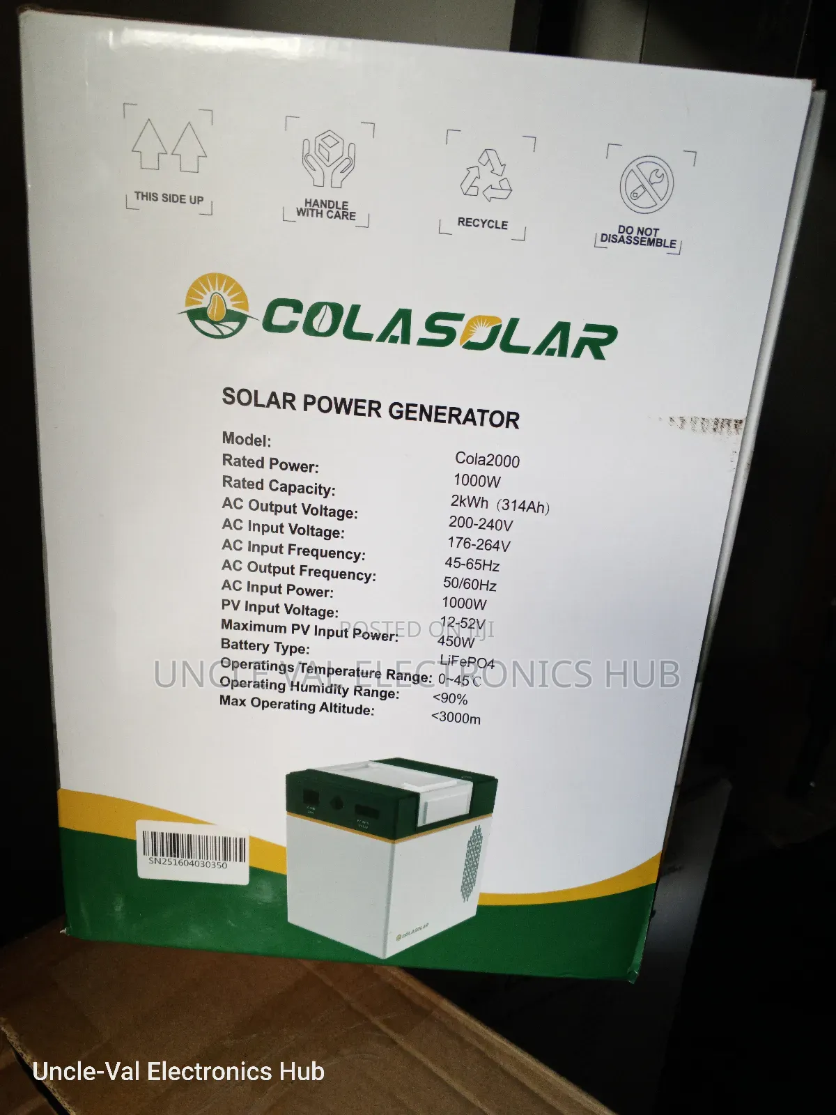 Colasolar 2kwh Solar Generator (1000w Inverter)
