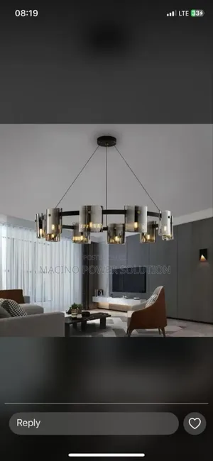 Modern Ring Glass Sheet Ceiling Chandelier