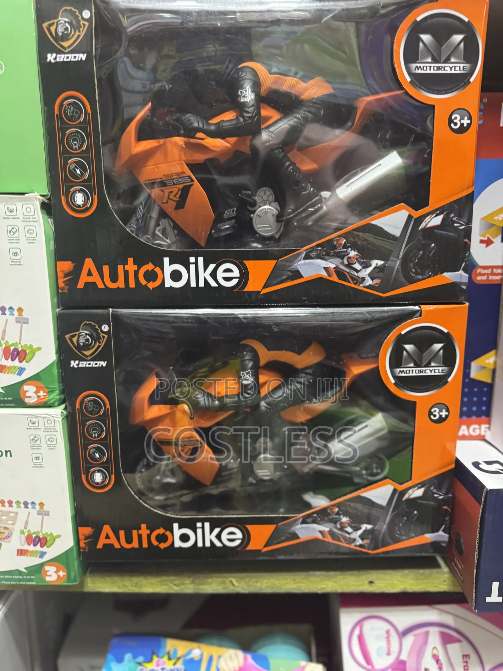 Children's Remote Control Rotating Stunt Motorcycle