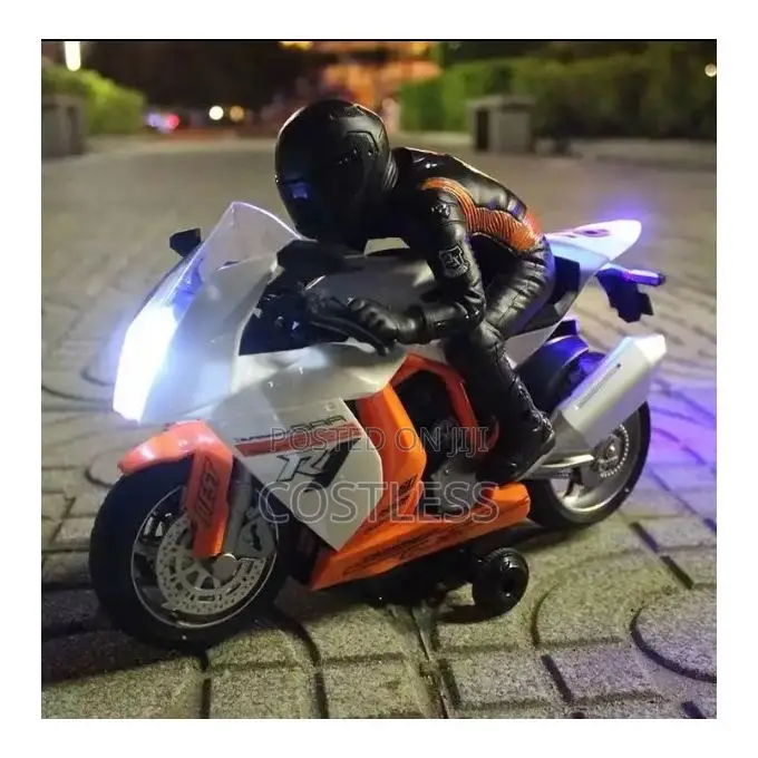 Children's Remote Control Rotating Stunt Motorcycle