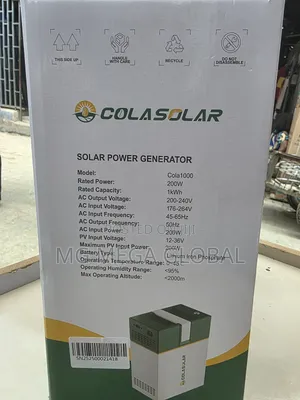 Colasolar 1khw Solar Power Generator