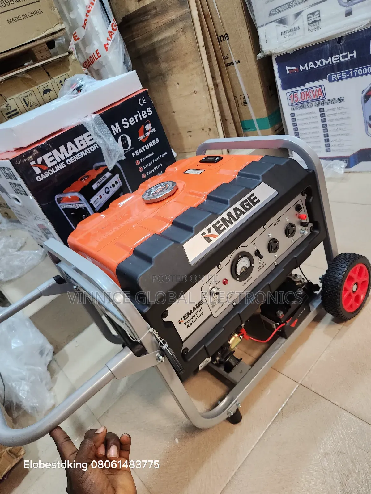 5.5kva Kemage Remote Control Generator 100% Copper Coil