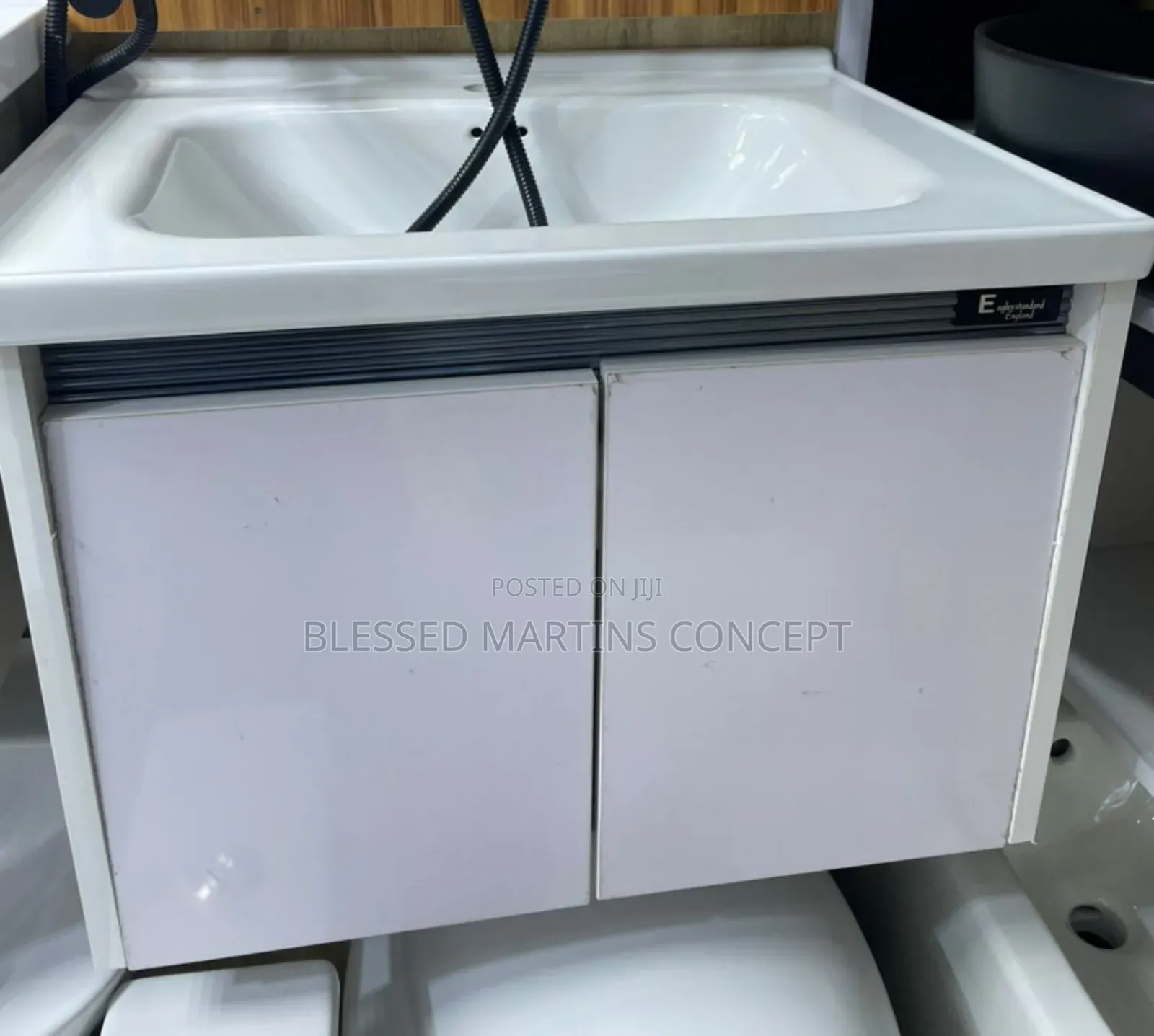 60cm Imported Cabinet With Cupboard Basin and Mirrors