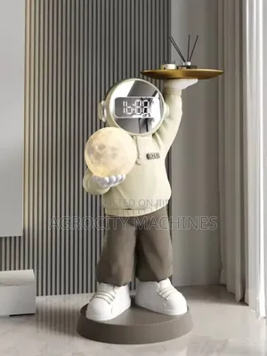 Modern Astronaut Moon Statue Floor Lamp.
