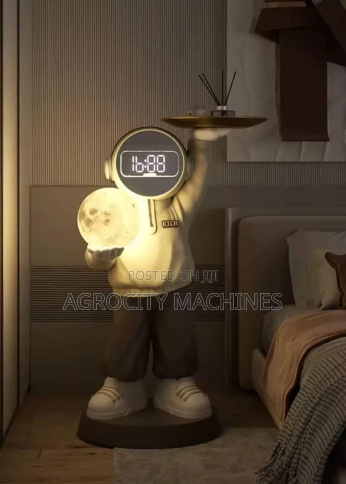 Modern Astronaut Moon Statue Floor Lamp.