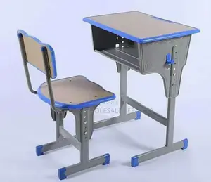 School Children Desk Set, a Set of Table and Chair, It Is Adjustable