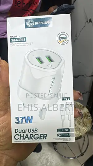 Shplus 37w Duel Usb Charger (Sh-A3043)