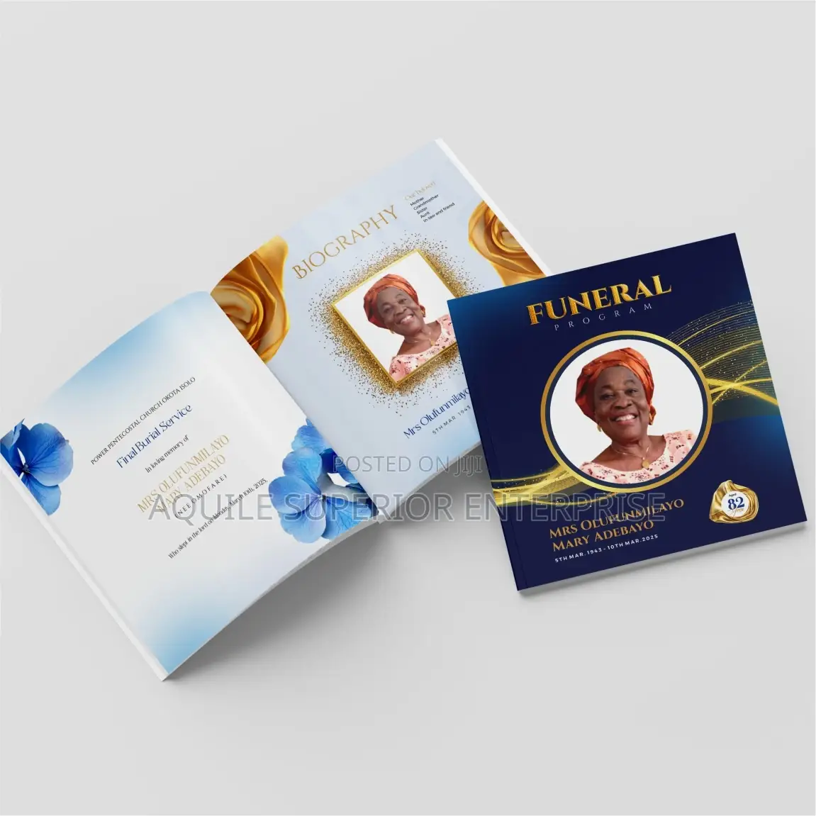 Printed Funeral Programme