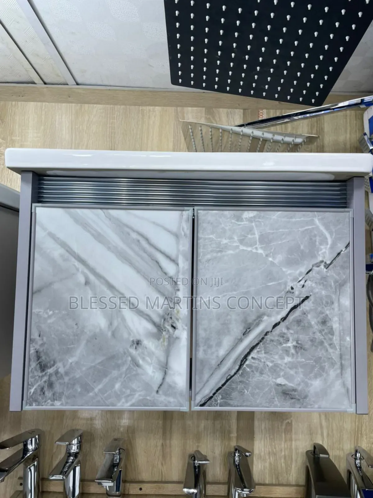 60cm Imported Cabinet With Cupboard Basin and Mirrors