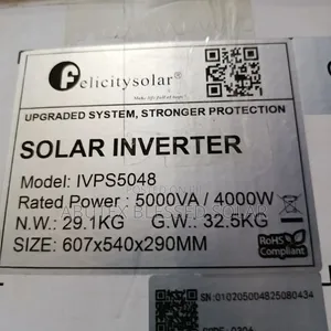 5kva 48v Felicity Solar Inverter Onon Hybrid Ivps