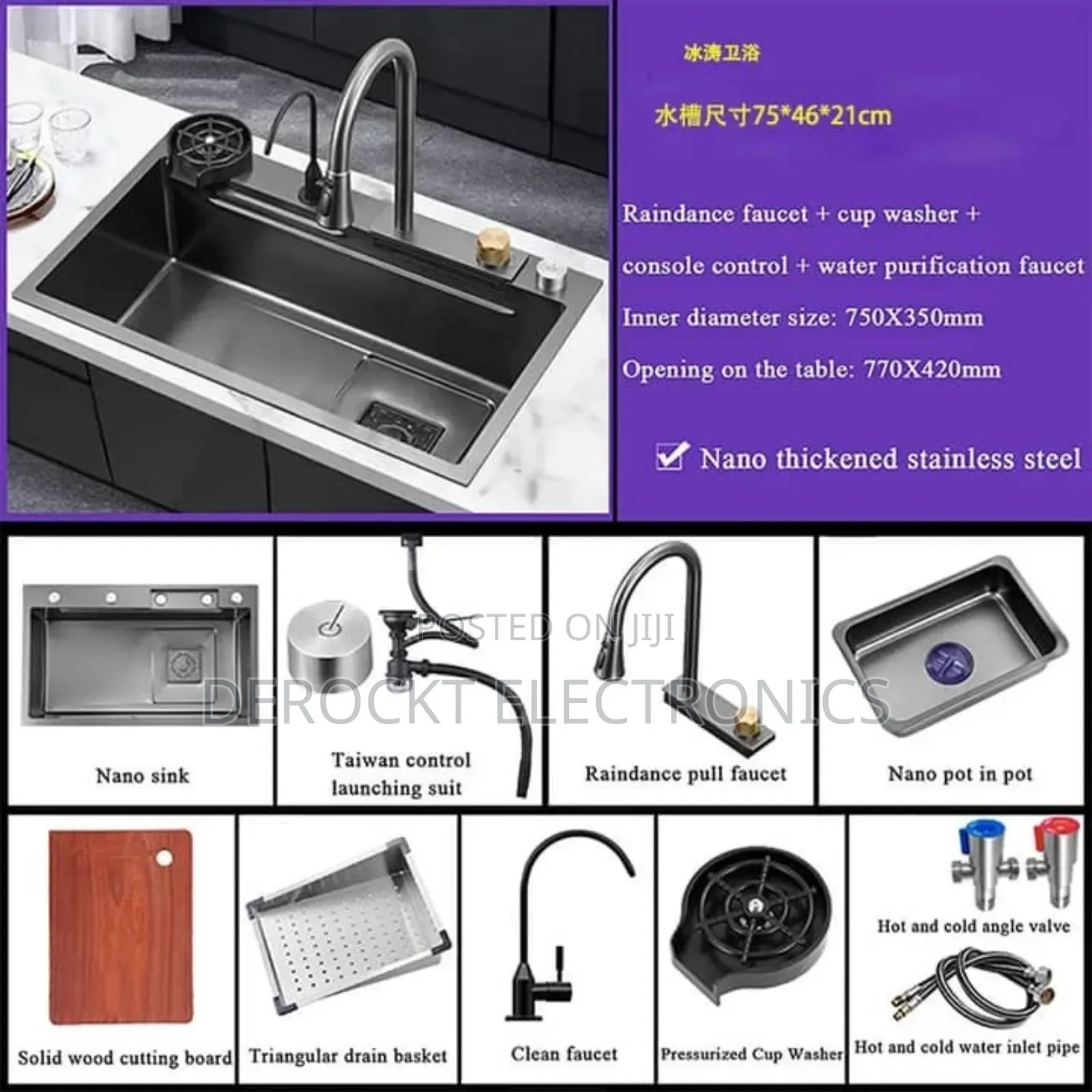 Full Option Nano Luxury Kitchen Sink