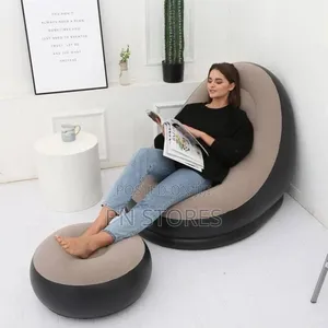 Inflatable Sofa With Leg Rest and Automatic Pump