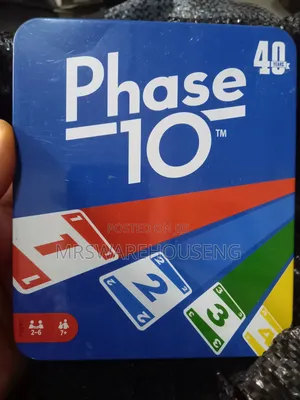 Phase 10 Stainless Steel Pack Playing Cards Game From 2-6 Players