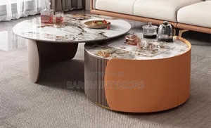 Modern Marble Center Table 2 in 1 Set Is Available as Seen